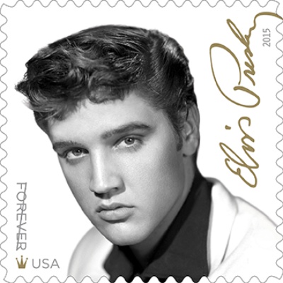 Elvis Presley remembered on U.S. Postal Service stamp