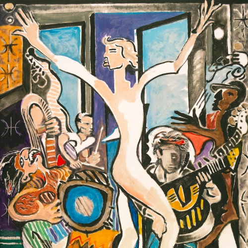 Ronnie Wood unveils Picasso-inspired painting of The Rolling Stones