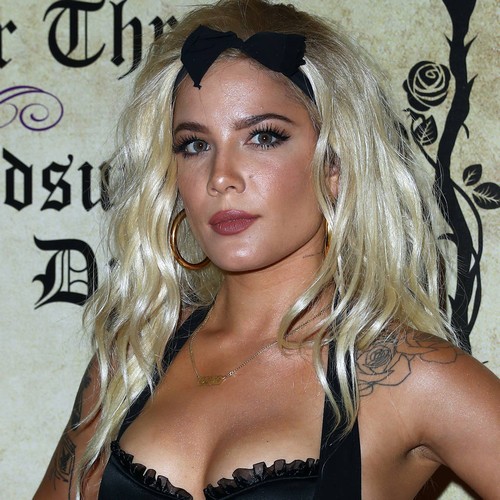 Halsey sizzles in lingerie for Playboy party