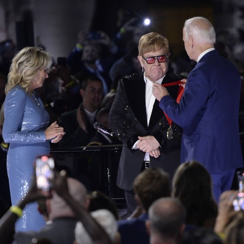 Elton John awarded medal by President Biden following White House gig – Music News