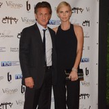 Penn and Theron's party PDA