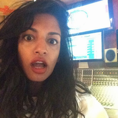 M.I.A. 'holed up in studio'