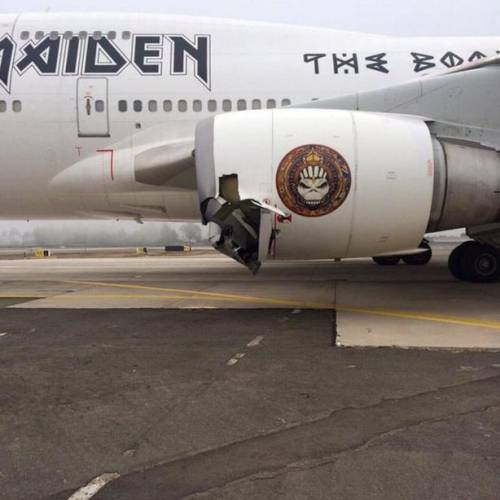 Iron Maiden Ed Force One plane has accident in Chile