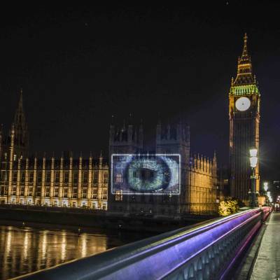 Roger Waters featured on Houses of Parliament