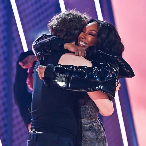 Brandy and Lil Wayne perform with Jack Harlow at the BET Awards 2022
