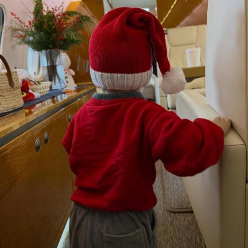 Justin Bieber shares sweet photo of baby son dressed up as Santa Claus