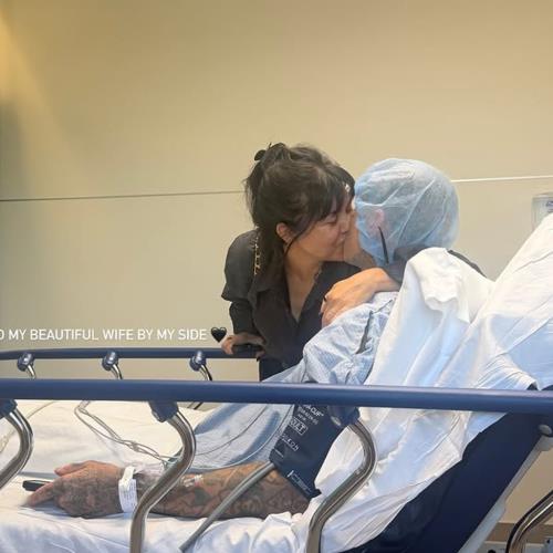Travis Barker supported by wife Kourtney Kardashian following hospitalisation